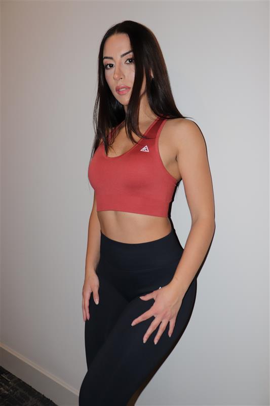 Umbrella Society - Warm Red Sports Bra